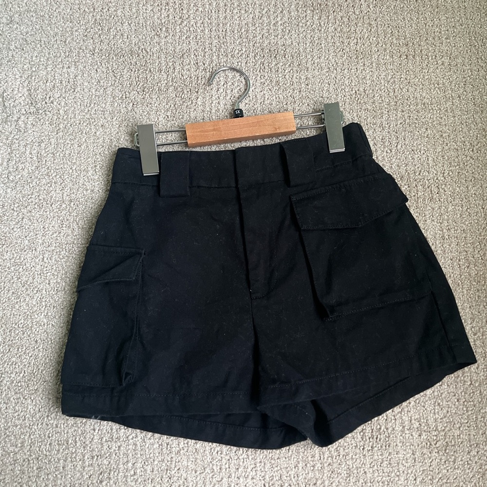 TNA Black High Waisted Cargo Shorts